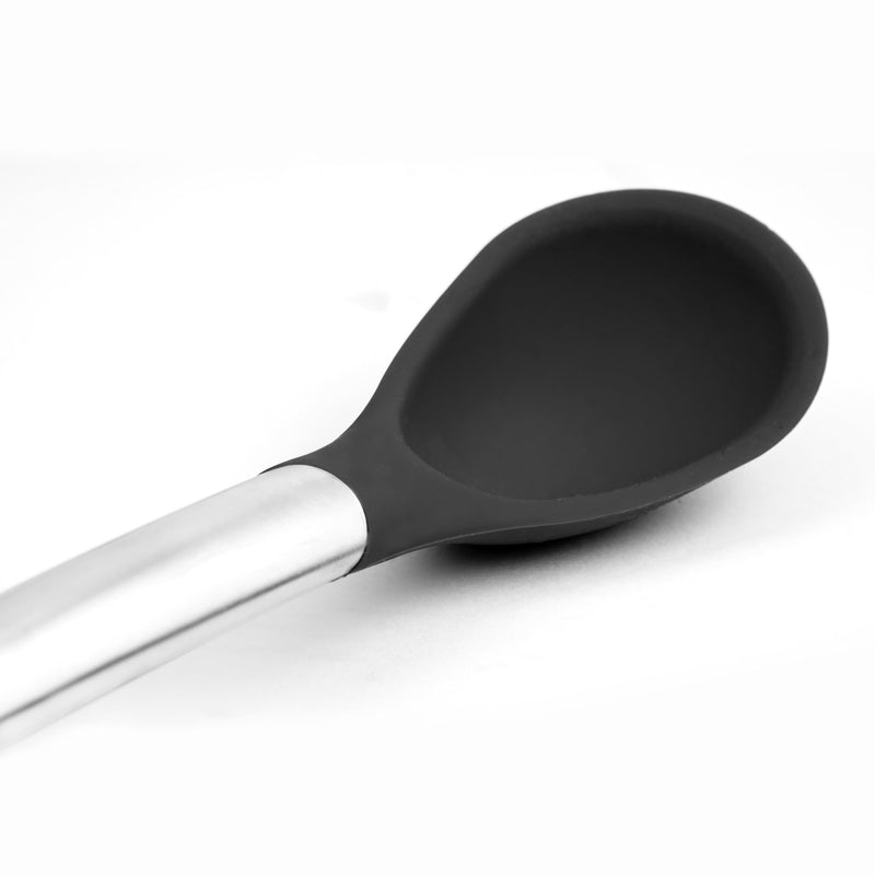 Cuisipro - Silicone Spoon 12"/30.5cm Black (LFGB Silicone) - Limolin 