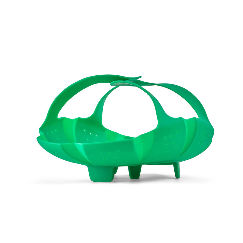 Cuisipro - Silicone Vegetable Steamer Green 16x9x3"/41.7x23x7.5cm - Limolin 