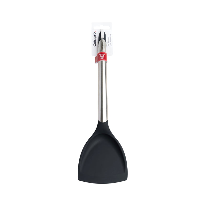 Cuisipro - Silicone Wok Turner 12.5"/32cm Black (LFGB Silicone) - Limolin 