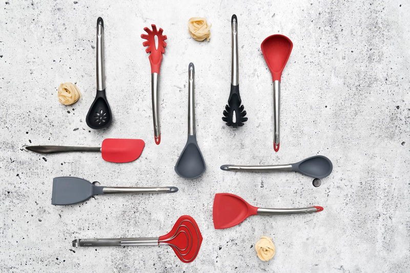 Cuisipro - Silicone Wok Turner 12.5"/32cm Red (LFGB Silicone) - Limolin 