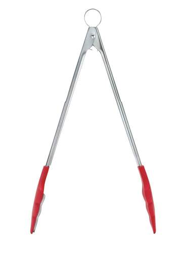 Cuisipro - Tongs with Teeth 12"/30.5cm Silicone Red - Limolin 
