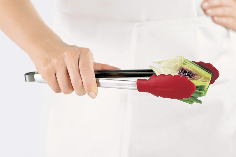 Cuisipro - Tongs with Teeth 12"/30.5cm Silicone Red - Limolin 