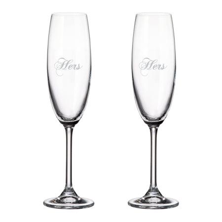 Cuisivin - Hers & Hers Flute 220ml/75 oz - 2Pk - Limolin 