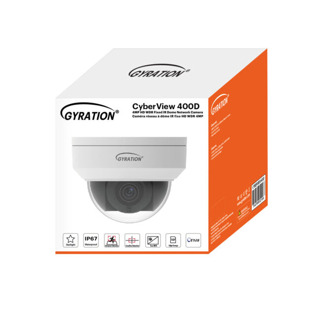 Gyration - Outdoor Network Camera CYBERVIEW 400D 4MP IR Fixed Dome