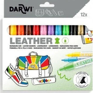 Clairefontaine - darwi leather marker – 2 mm tip set 12 x 6 ml