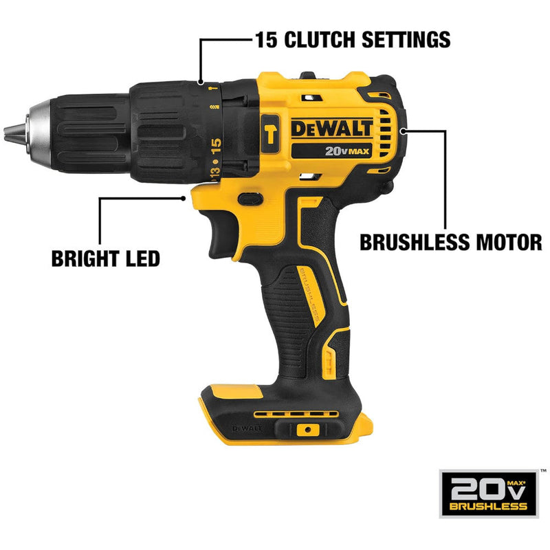 DEWALT DCD778C2 20V MAX Brushless Hammer Drill Kit, Refurbished