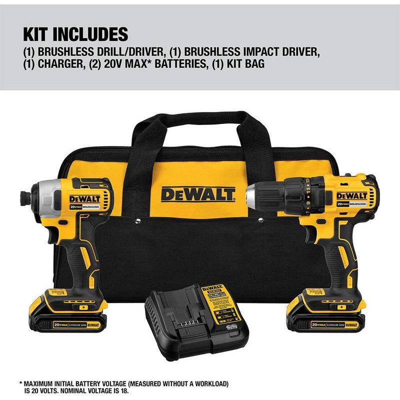 DEWALT DCK277C2 20V MAX Brushless Combo Kit, Refurbished