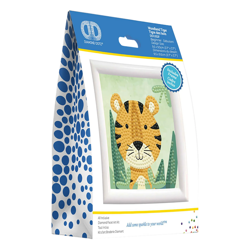 Woodland Tiger - Frame Included (3.7" x 3.7" - 9.5cm x 9.5cm)