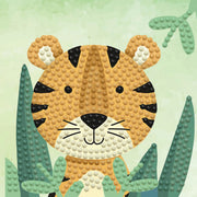 Woodland Tiger - Frame Included (3.7" x 3.7" - 9.5cm x 9.5cm)
