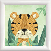 Woodland Tiger - Frame Included (3.7" x 3.7" - 9.5cm x 9.5cm)