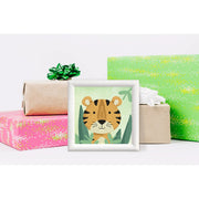 Woodland Tiger - Frame Included (3.7" x 3.7" - 9.5cm x 9.5cm)