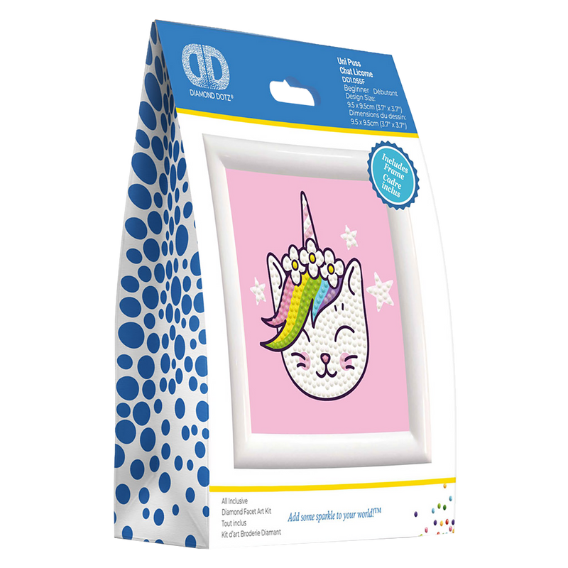 Uni Puss - Frame Included (3.7" x 3.7" - 9.5cm x 9.5cm)