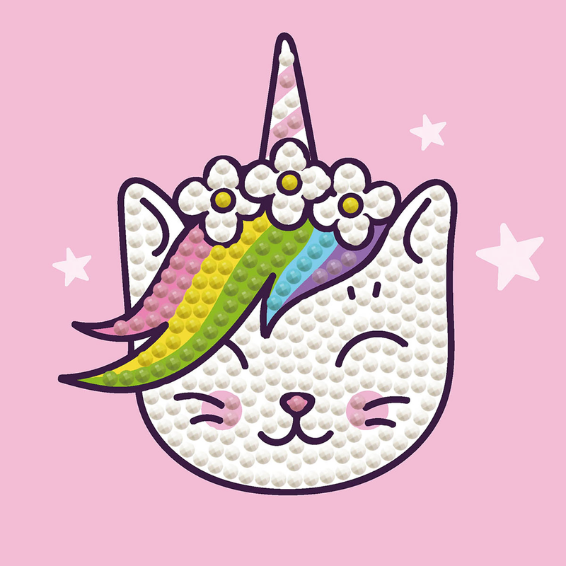 Uni Puss - Frame Included (3.7" x 3.7" - 9.5cm x 9.5cm)