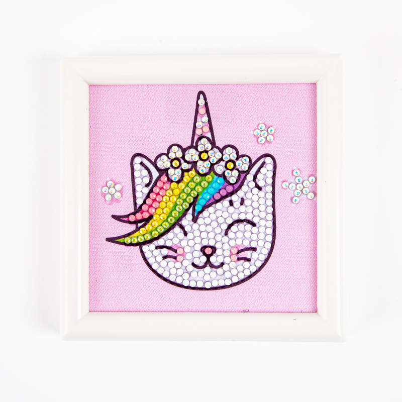 Uni Puss - Frame Included (3.7" x 3.7" - 9.5cm x 9.5cm)