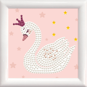 Swan Princess - Frame Included (3.7" x 3.7" - 9.5cm x 9.5cm)
