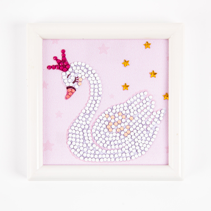 Swan Princess - Frame Included (3.7" x 3.7" - 9.5cm x 9.5cm)