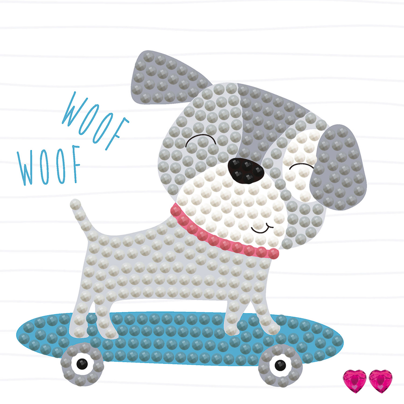 Skate & Woof - Frame Included (3.7" x 3.7" - 9.5cm x 9.5cm)