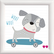 Skate & Woof - Frame Included (3.7" x 3.7" - 9.5cm x 9.5cm)