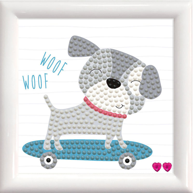 Skate & Woof - Frame Included (3.7" x 3.7" - 9.5cm x 9.5cm)