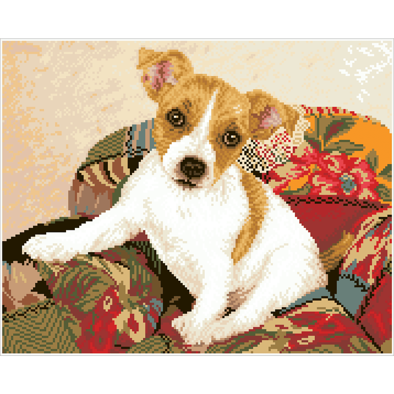 Patchwork Pup 58.5X48.5