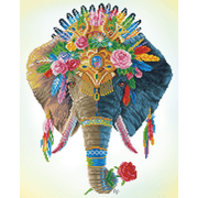 BOHEMIAN ELEPHANT (16.14" x 20.08" - 41cm x 51cm)