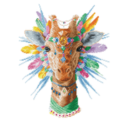 BOHEMIAN GIRAFFE (19.7" x 19.7" - 50cm x 50cm)