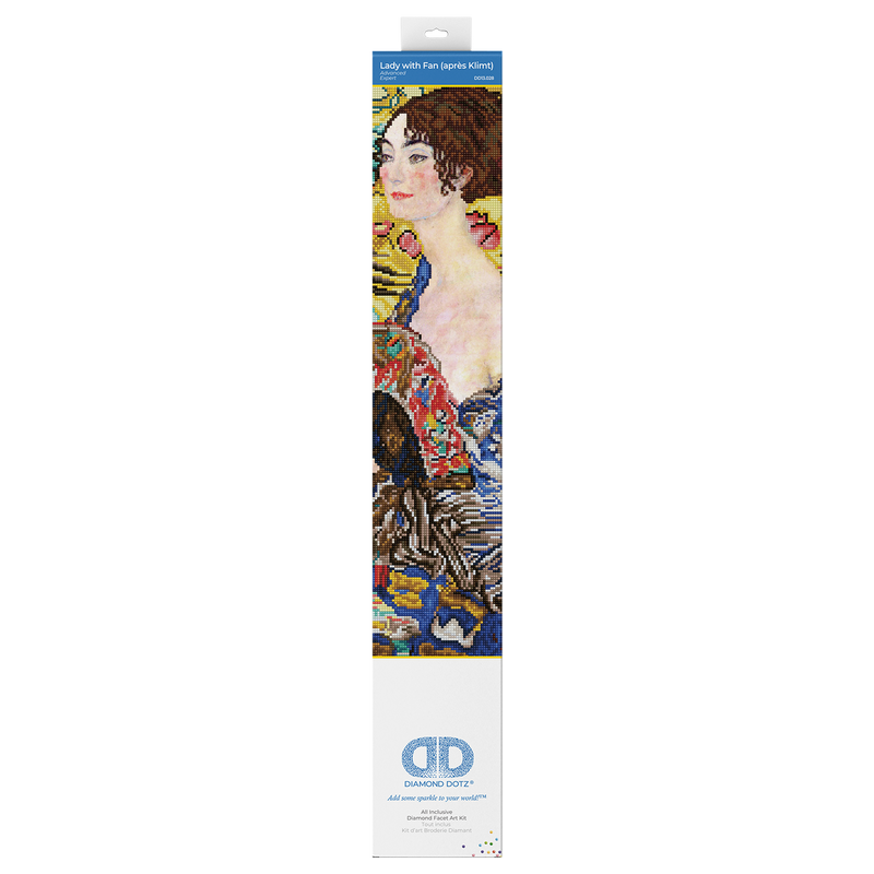 Lady With Fan (Klimt) 75X75