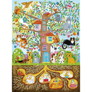 TREE HOUSE FAMILY (30" x 22.2" - 77cm x 57cm)
