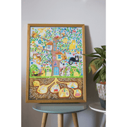 TREE HOUSE FAMILY (30" x 22.2" - 77cm x 57cm)