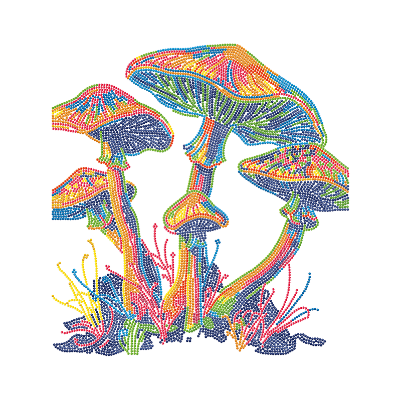NEON MUSHROOMS (17.1" x 21.1" - 43,5cm x 53,7cm)