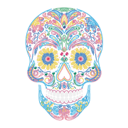 NEON SUGAR SKULL (17.1" x 21.1" - 43,5cm x 53,7cm)