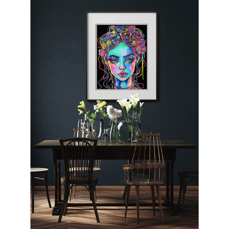 NEON ELECTRIC BEAUTY (17.1" x 21.1" - 43,5cm x 53,7cm)