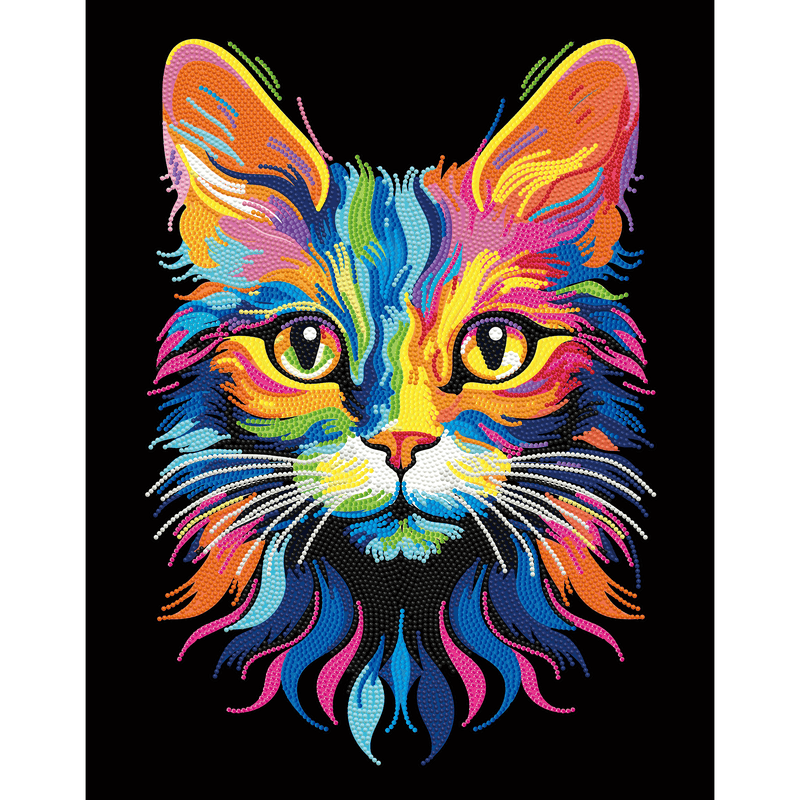 NEON CAT (17.1" x 21.1" - 43,5cm x 53,7cm)