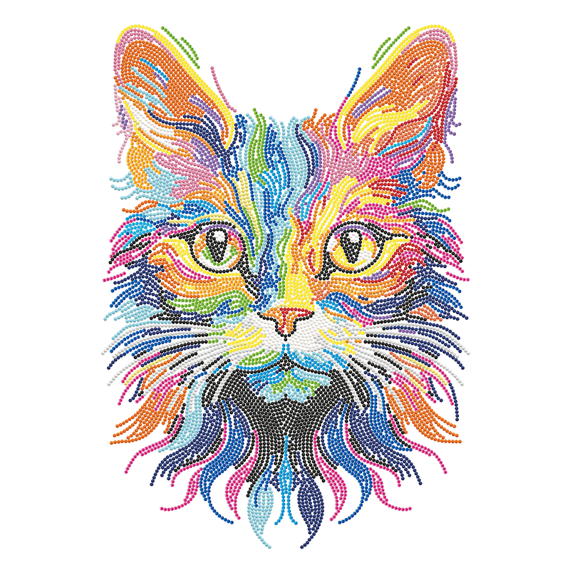 NEON CAT (17.1" x 21.1" - 43,5cm x 53,7cm)