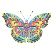 NEON BUTTERFLY (17.1" x 21.1" - 43,5cm x 53,7cm)