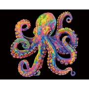NEON OCTOPUS (17.1" x 21.1" - 43,5cm x 53,7cm)
