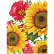 POPPIES & SUNFLOWERS (13.6" x 10.5" - 35cm x 27cm)