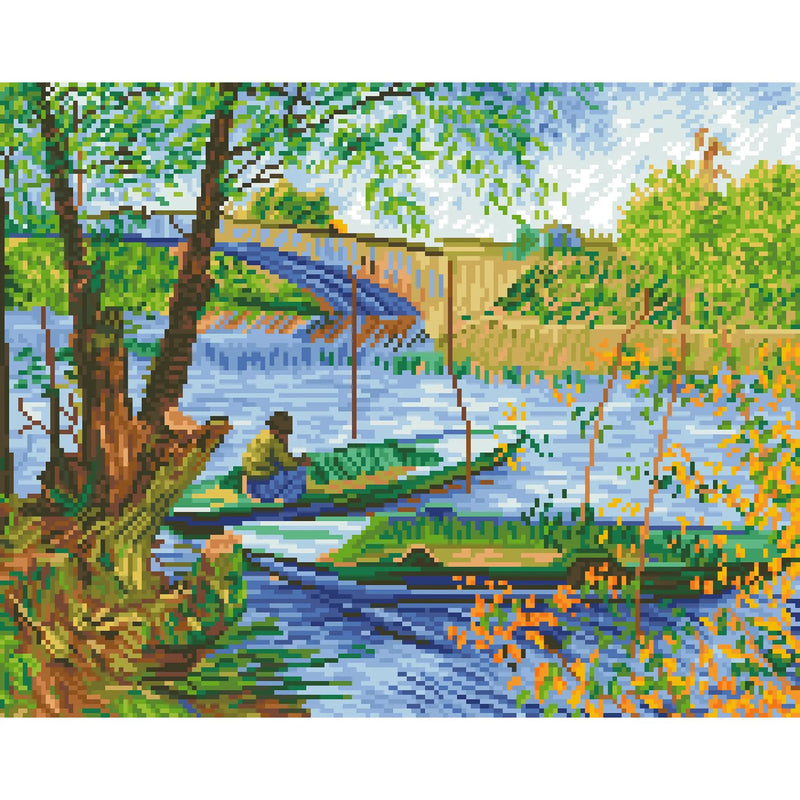 Fishing in Spring (Van Gogh) 58x48