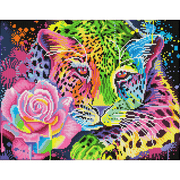 NEON RAINBOW LEOPARD (13.7" x 17.6" - 35cm x 45cm)