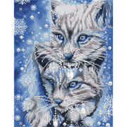BLUE WINTER LYNX (17.6 x 13.7 - 45cm x 35cm)