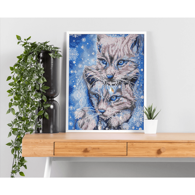 BLUE WINTER LYNX (17.6 x 13.7 - 45cm x 35cm)