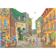 CHRISTINE GENEST - THE 1001 FLOWERS ALLEY (28" x 20" - 71cm x 51cm)