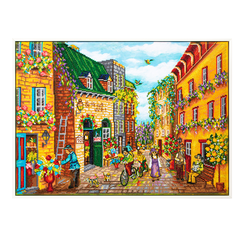 CHRISTINE GENEST - THE 1001 FLOWERS ALLEY (28" x 20" - 71cm x 51cm)