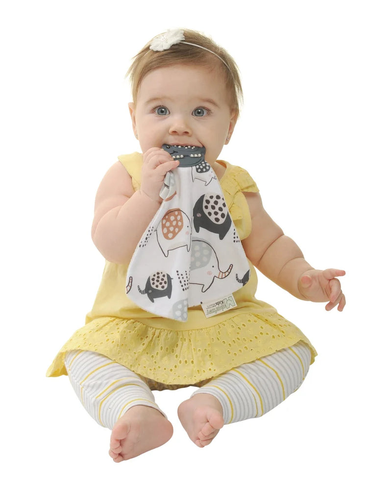 Malarkey Kids - Munchit Blanket Cozy Teether Earnest Elephant