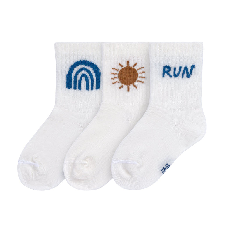 Lassig - Little Gang - Tennis Socks 3 pcs GOTS - Smile | 27 - 30