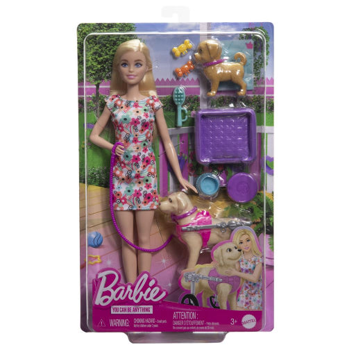 Mattel - Barbie - Walk And Wheel Pet Playset - Limolin 