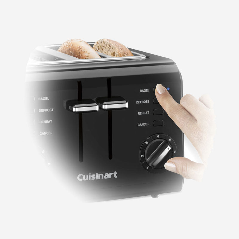 Cuisinart - 4-Slice Compact Toaster - Black