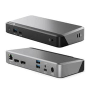 Alogic - Docking Station USB-C Dual Monitor With 100W Power Delivery 2X Displayport 4K Ultra HD MX2 - Space Grey