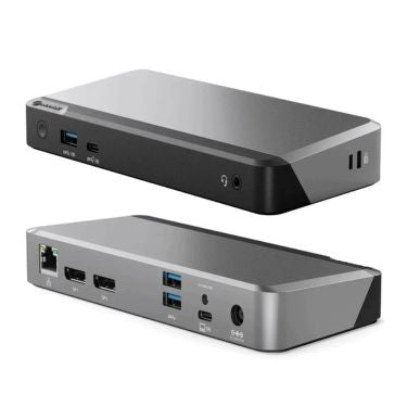 Alogic - Docking Station USB-C Dual Monitor With 100W Power Delivery 2X Displayport 4K Ultra HD MX2 - Space Grey