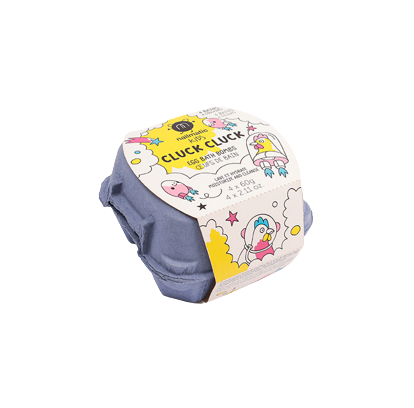 Nailmatic - 4 EGG BATH BOMBS CLUCKCLUCK - Yellow-Pink-Blue-Grenadine